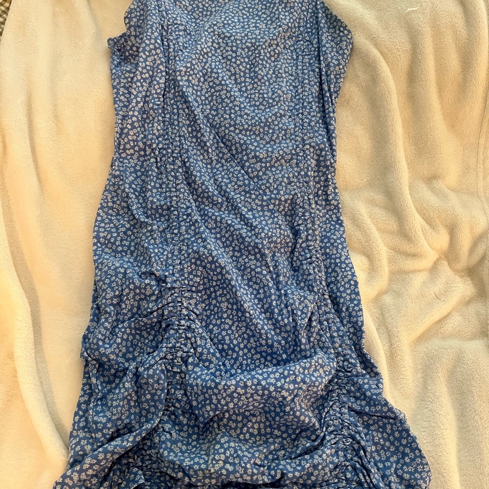 A New Day Blue Floral Mini Dress